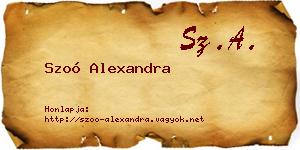 Szoó Alexandra névjegykártya