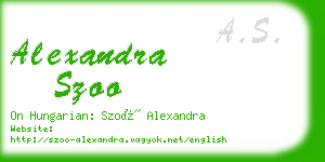 alexandra szoo business card